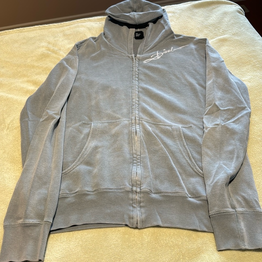 Diesel futuristic zip up hoodie